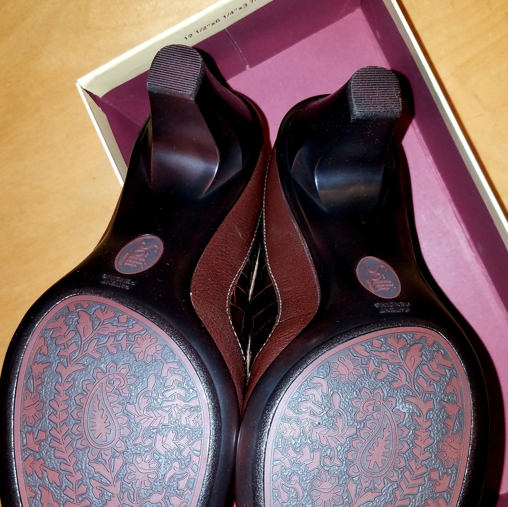 ❤ SALE SOFFT Andria Brown Pumps Heels NEW NIB 8.5… - Picture 6 of 6